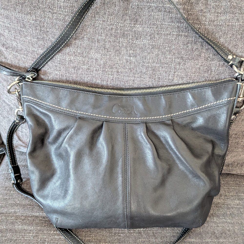 Coach Black Leather Shoulder Bag